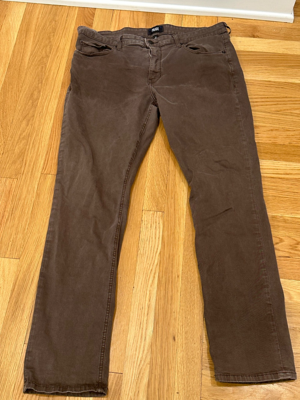 Paige Brown Lennox Men’s 38 Straight Cotton Pants Preppy Made in USA
